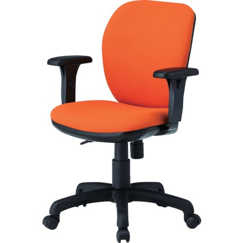 ＴＯＫＩＯ　オフィスチェア　Ｔ字肘付　オレンジ＿