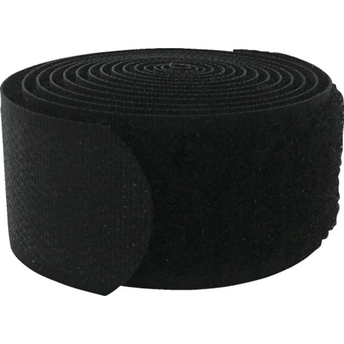 ユタカ　マジックテープ　マジックストラップＬ　２５ｍｍ×１１０ｃｍ　ブラック＿＿