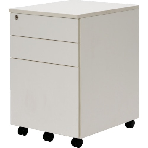 アールエフヤマカワ　ワーキングデスク３段ワゴン　ホワイト＿