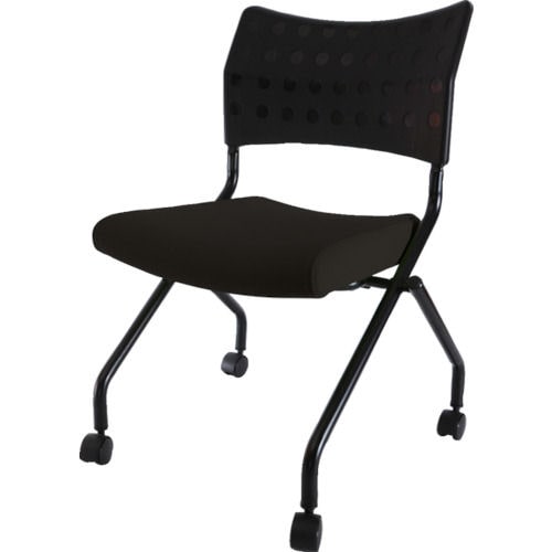 ＴＲＵＳＣＯ　スタッキングチェア　キャスター付　　ブラック＿