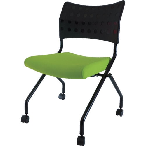ＴＲＵＳＣＯ　スタッキングチェア　キャスター付　　ライトグリーン＿