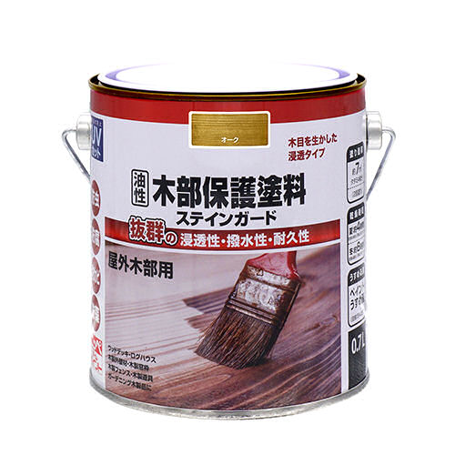 油性木部保護塗料ステインガード　０．７Ｌ　オーク