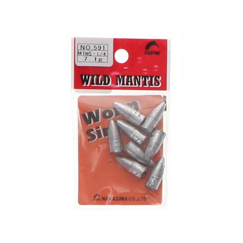 ナカジマ　ワームシンカー　７ｇ　８個入り