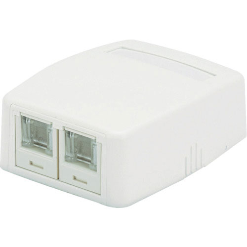 パンドウイット　ＣＡＴ６Ａローゼットボックスキット　シャッター付き　２個口白＿