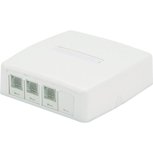 パンドウイット　ＣＡＴ６ローゼットボックスキット　シャッター付き　３個口白＿