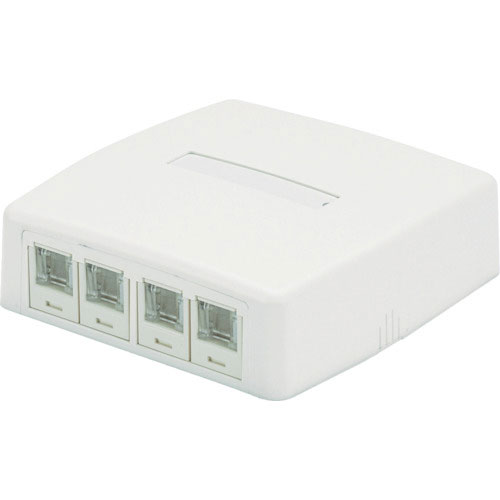 パンドウイット　ＣＡＴ６ローゼットボックスキット　シャッター付き　４個口白＿