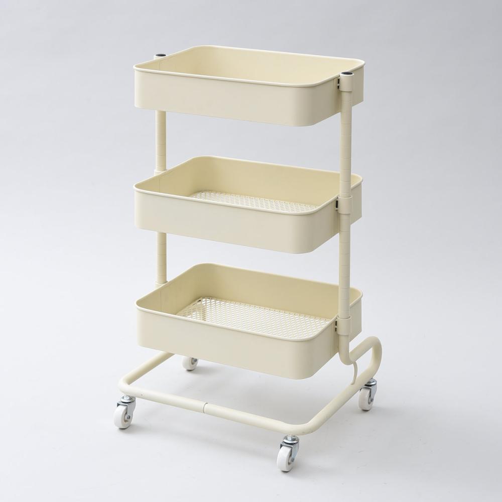 ＹＡＭＡＺＥＮ（山善）　バスケツトトローリー　レギュラー　アイボリー　ＬＢＴ－３（ＩＶ）