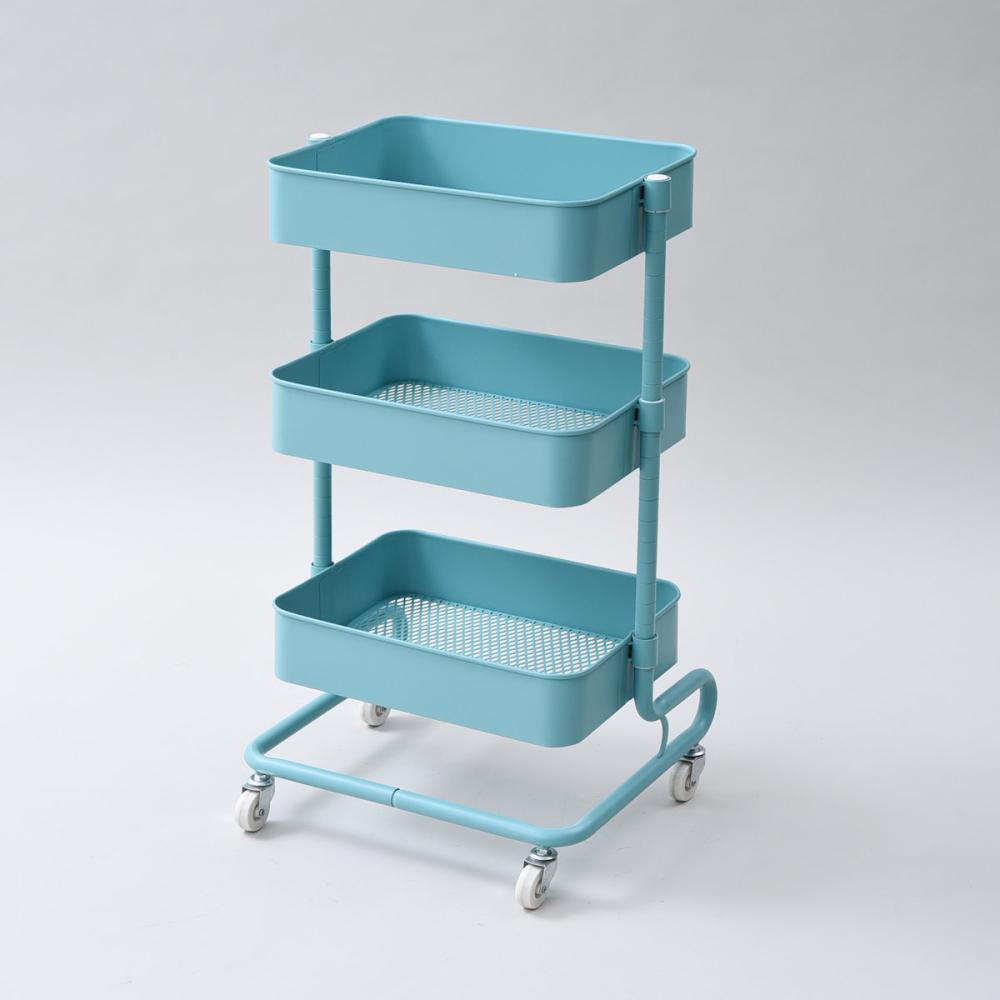 ＹＡＭＡＺＥＮ（山善）　バスケツトトローリー　レギュラー　ターコイズブルー　ＬＢＴ－３（ＴＢＬ）