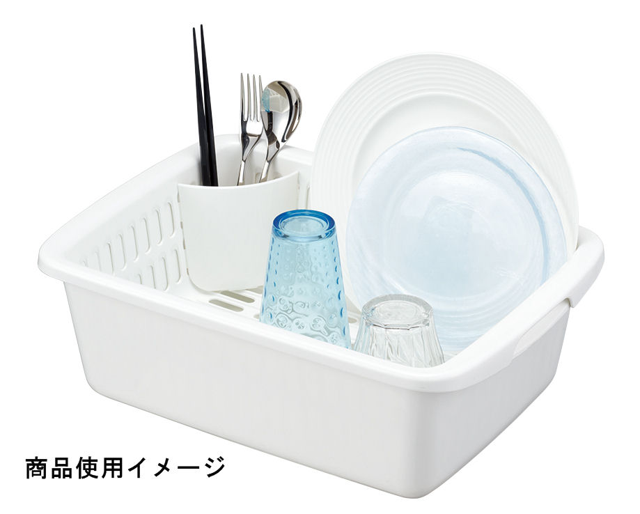 水切りセット　箸立て付　Ｍ型　ホワイト