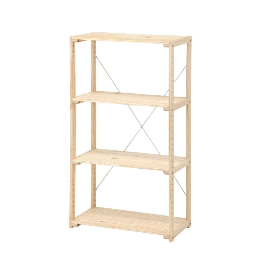 アテーナライフ　パインラック　６０ｃｍ幅　４段　６０３０－４　ＧＮ０５２