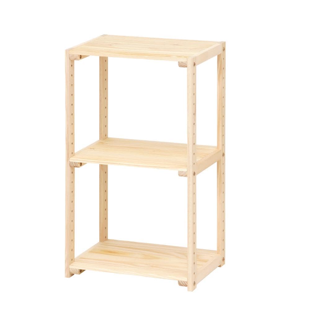 アテーナライフ　パインラック　４３ｃｍ幅　３段　４３３０－３　ＧＮ０５３