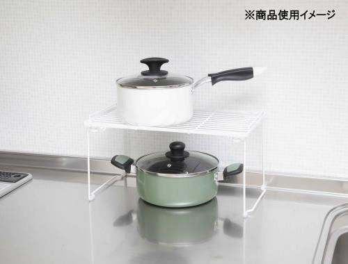 丈夫な積み重ね棚　大　ホワイト