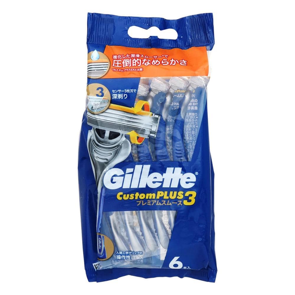 ジレット　カスタム３　プレミアムスムース　６本入り