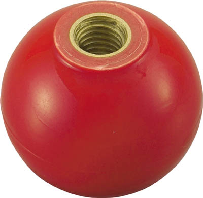 ＴＲＵＳＣＯ　樹脂製握り玉　芯金付　赤　Φ３２ＸＭ１０ｍｍ＿