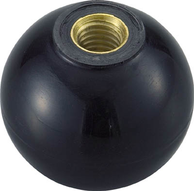 ＴＲＵＳＣＯ　樹脂製握り玉　芯金付　黒　Φ４０ＸＭ１２ｍｍ＿