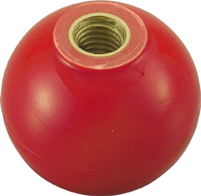 ＴＲＵＳＣＯ　樹脂製握り玉　芯金付　赤　Φ２０ＸＭ５ｍｍ＿