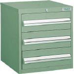 ＴＲＵＳＣＯ　ＬＶＲ型キャビネット　３９２Ｘ４１２ＸＨ４２０　引出３段　緑＿