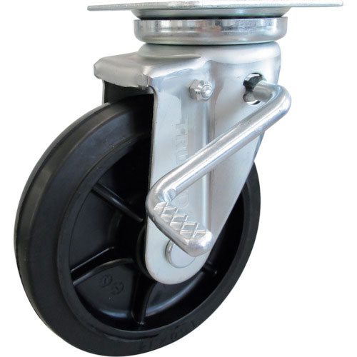 ＴＲＵＳＣＯ　ハイテナー用　自在ストッパーキャスター１５０　ゴム車＿