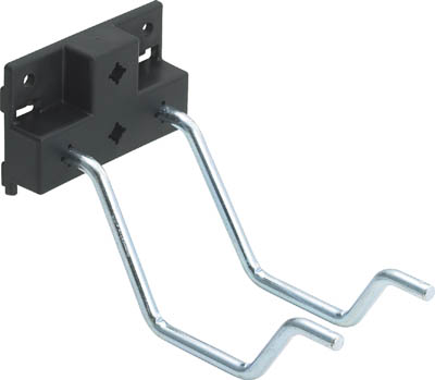 ＴＲＵＳＣＯ　パンチングパネル用クランクフック　２本タイプ　Ｂ型ベース＿