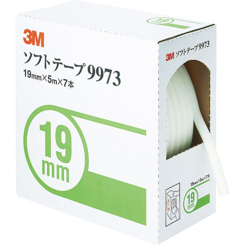 ３Ｍ　ソフトテープ　９９７３　１９ｍｍ径×５ｍ（７巻入）＿