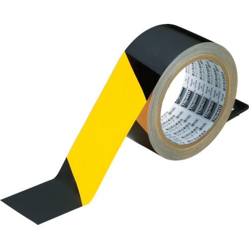 ＴＲＵＳＣＯ　トララインテープ　黄黒　５０ｍｍ×２５ｍ＿