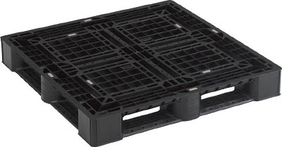 ＴＲＵＳＣＯ　α樹脂パレット　片面４方差　１１００Ｘ１１００　黒＿