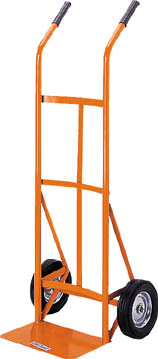 ＴＲＵＳＣＯ　スチールパイプ製二輪運搬車　Ｈ１１８５　すくい板１９０Ｘ３４０＿