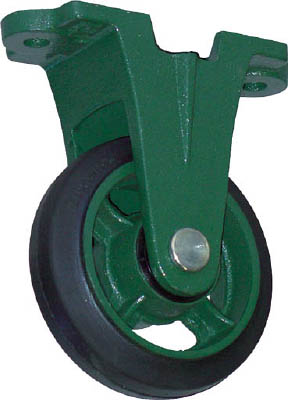 ＴＲＵＳＣＯ　鋼鉄製運搬車用　鋳物金具固定キャスター１５０ゴム車＿
