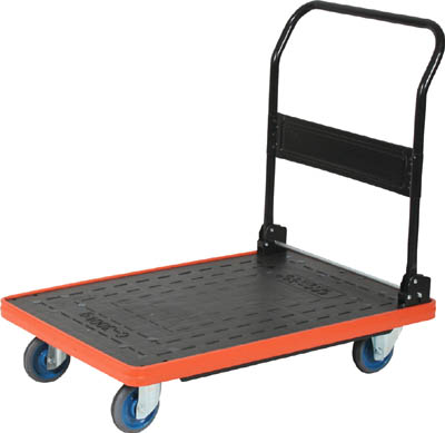 ＴＲＵＳＣＯ　ＭＫＰ樹脂製台車　折りたたみ式　９０６Ｘ６１６　エアキャスター付＿