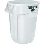 ラバーメイド　ラウンドブルートコンテナ　スリット付き　１６６．５Ｌ　ホワイト＿