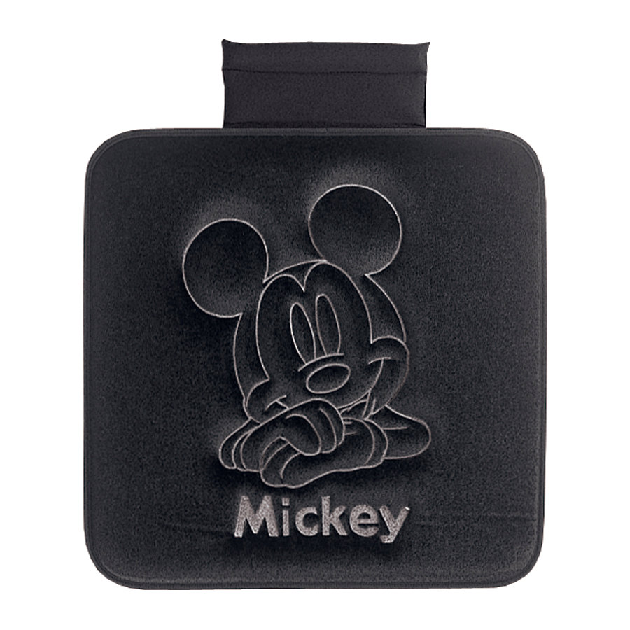 ボンフォーム　カークッション　ミッキープレスベロア　シングルクッション　ブラック　５５９０－０２ＢＫ