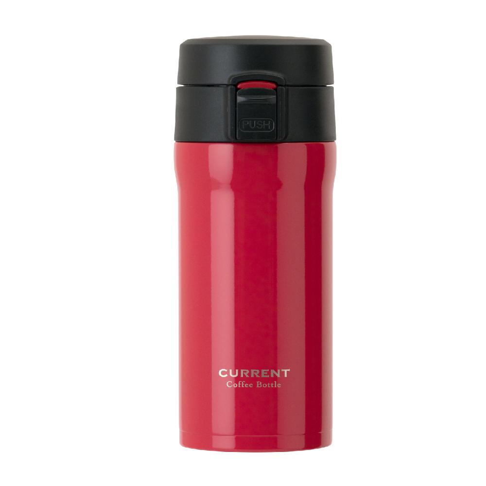 汚れにくいワンタッチカフェボトル　３５０ｍＬ　レッド