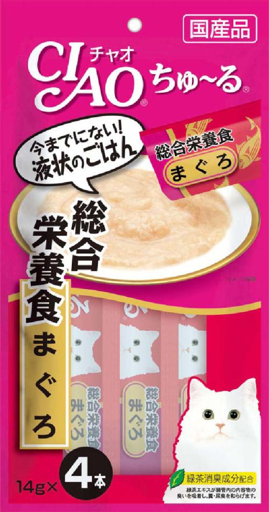 いなば　ＣＩＡＯ（チャオ）　ちゅ～る　総合栄養食　まぐろ　１４ｇ×４本