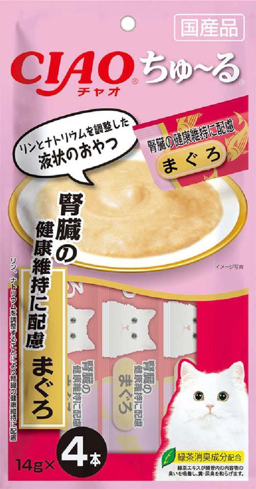いなば　ＣＩＡＯ（チャオ）　ちゅ～る　腎臓の健康維持に配慮　まぐろ　１４ｇ×４本入り