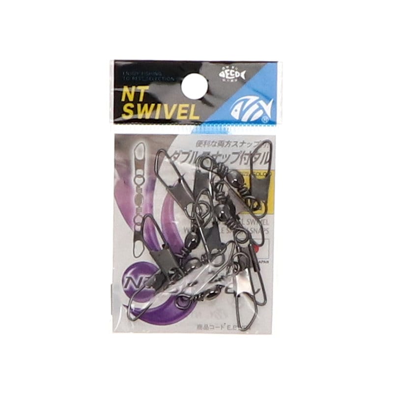 ＮＴスイベル　ダブルスナップ付タル型サルカン　黒４