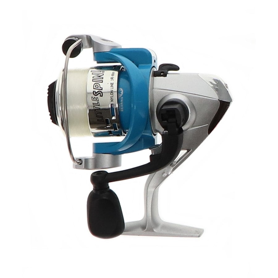 ライズウェイ　リトルスピン５００　小型スピニングリール　糸付　ブルー