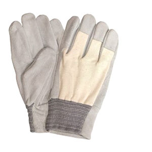 牛床革甲メリヤス手袋　３双組　フリーサイズ