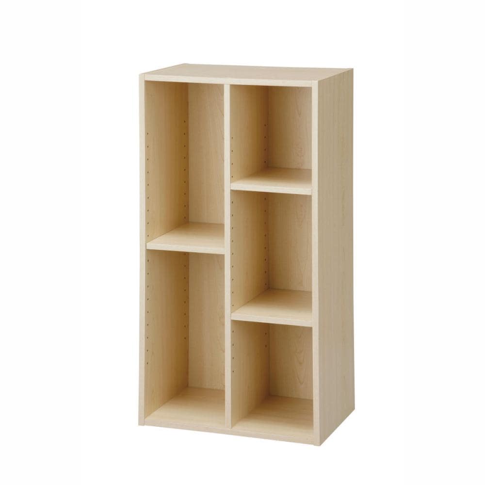 フリーラック　２列３段　ナチュラル