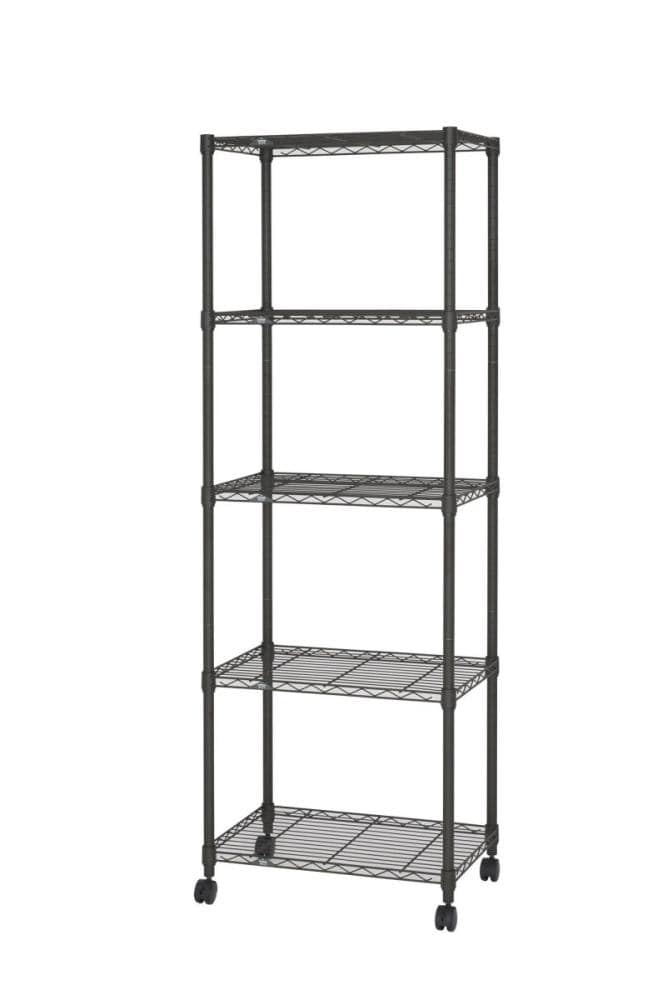 ルミナス　ノワールフリーラック　５段　ポール径２５ｍｍ　幅６０ｃｍ　高さ１７８ｃｍ　ＮＯ６０１８－５