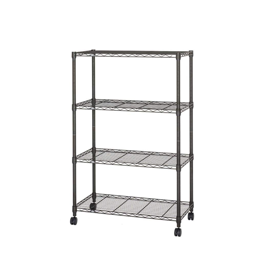 ルミナス　ノワールフリーラック　４段　ポール径２５ｍｍ　幅８０ｃｍ　高さ１２５ｃｍ　ＮＯ８０１２－４