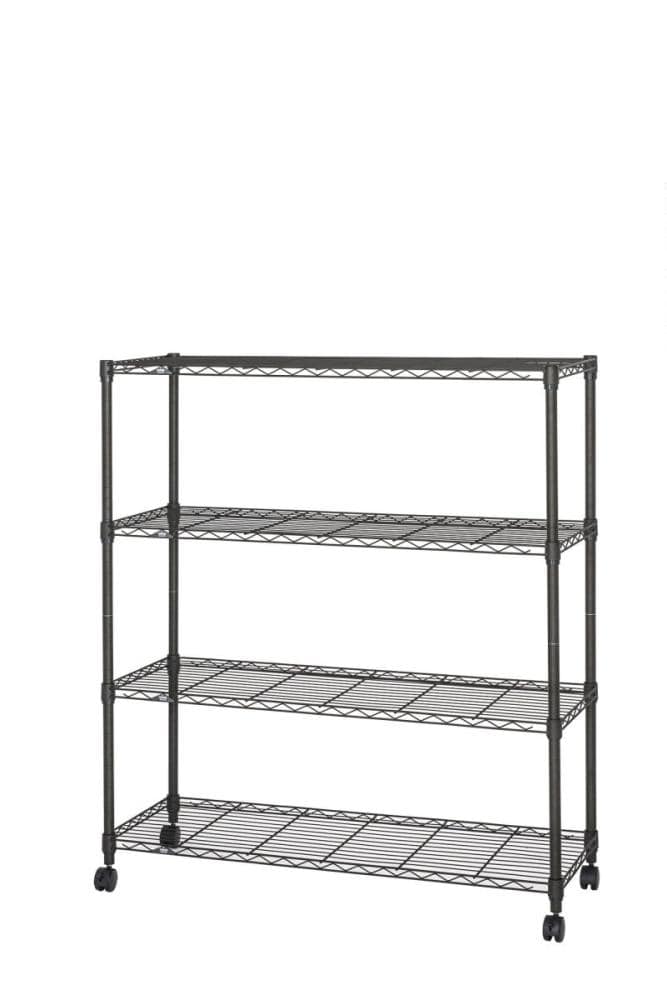 ドウシシャ　ルミナス　ノワール　フリーラック　４段　１１０ｃｍ幅　ＮＯ１１１２－４