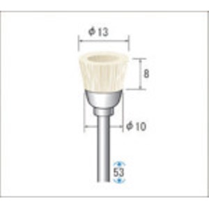 ナカニシ　毛ブラシ　カップ型　豚毛　（１Ｐｋ（袋）＝１０本入）＿