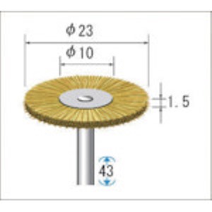ナカニシ　真鍮　ワイヤーブラシ　（１Ｐｋ（袋）＝１０本入）＿