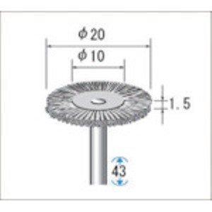 ナカニシ　ステンレスワイヤーブラシ　（１Ｐｋ（袋）＝１０本入）＿