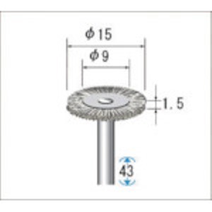 ナカニシ　ワイヤーブラシ　スチール　（１Ｐｋ（袋）＝１０本入）＿