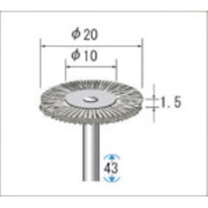 ナカニシ　ワイヤーブラシ　スチール　（１Ｐｋ（袋）＝１０本入）＿
