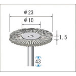 ナカニシ　ワイヤーブラシ　スチール　（１Ｐｋ（袋）＝１０本入）＿