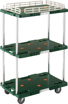 ＴＲＵＳＣＯ　ルートバン　３段式　こぼれ止め１段付　３７０Ｘ５００　緑＿