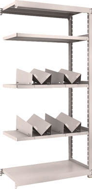 ＴＲＵＳＣＯ　Ｍ２型軽中量棚　１１６０Ｘ４５０ＸＨ１８００　缶受Ｘ３付　連結＿