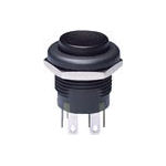 ＮＫＫスイッチズ　低背形押ボタンスイッチ　ＬＰ　ボタン黒　２極ＯＮ－（ＯＮ）＿